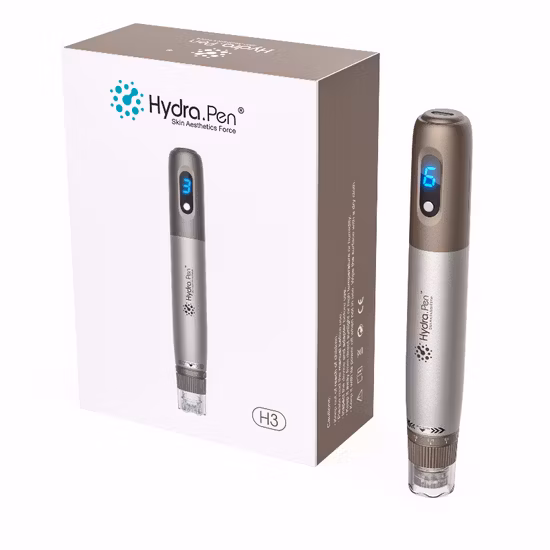 Stylo anti-rides à l'acide hyaluronique en or 24 carats sans aiguille à haute pression