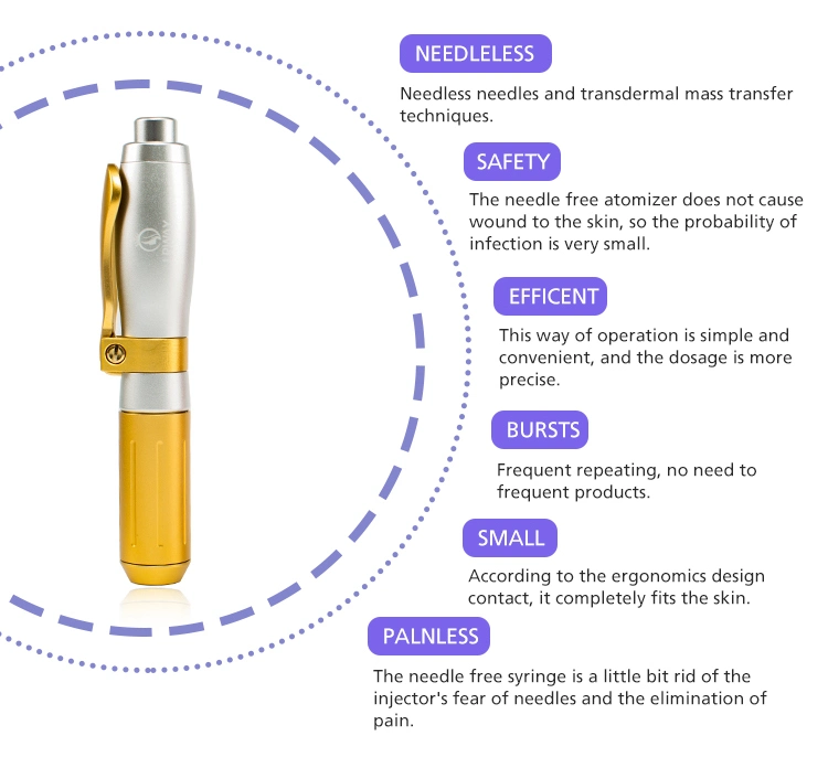 High Pressure 2 In1 Needle Free Pen Hyaluronic Acid Lip Filler Pen