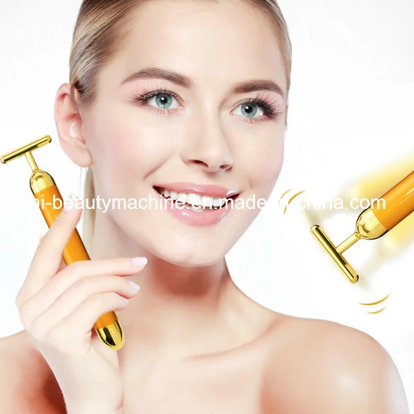 24k Gold Beauty Bar Facial Roller Serum Massage Derma Skincare Antiage Treatment